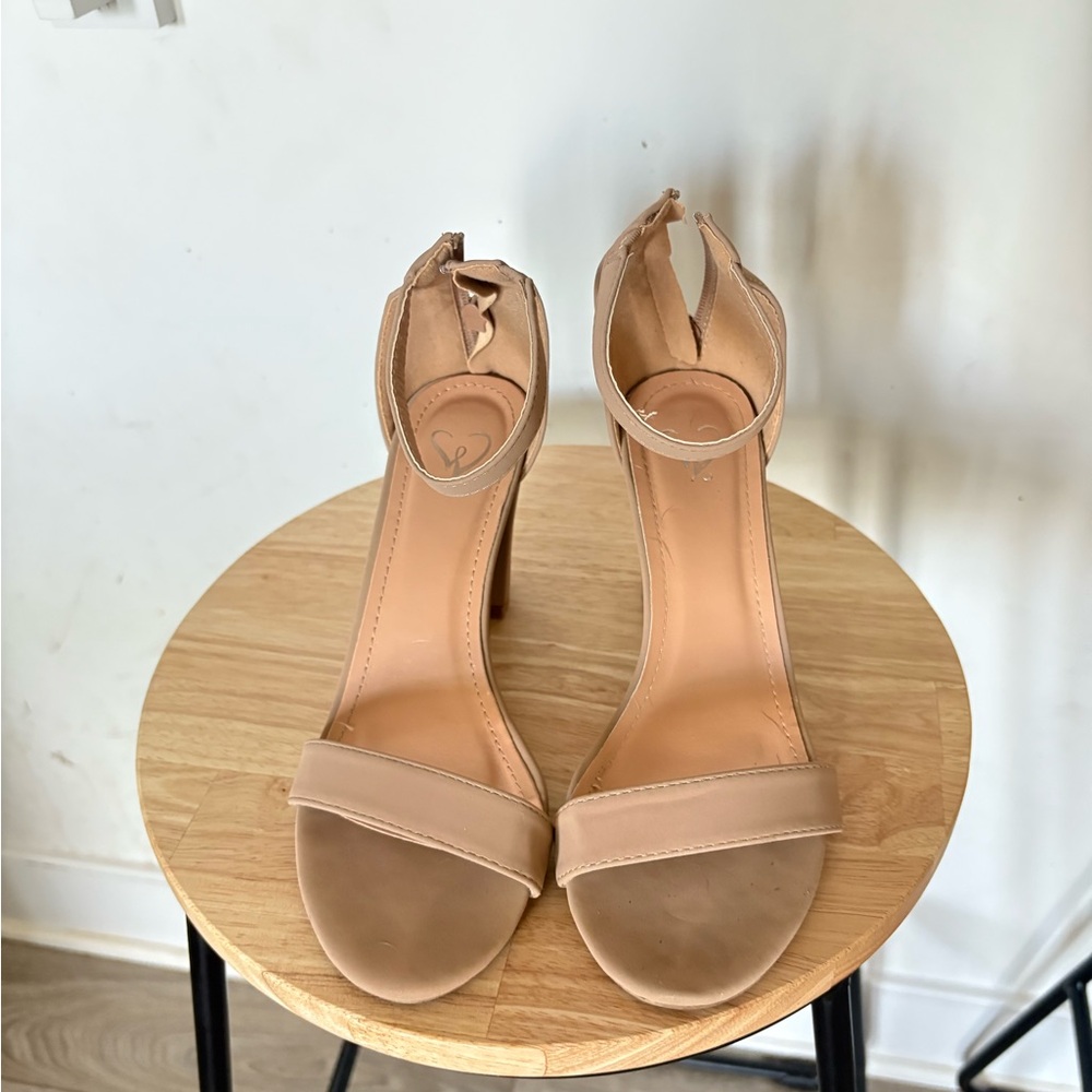 Elegant Tan High Heel Sandals